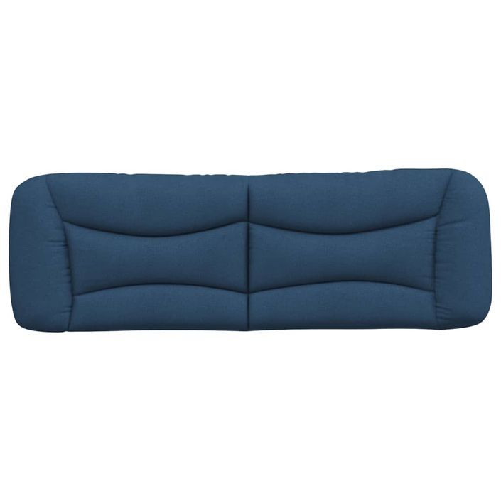 Coussin de tête de lit bleu 160 cm tissu - Photo n°5