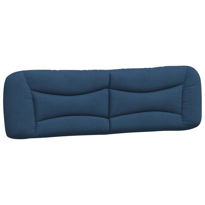 Coussin de tête de lit bleu 180 cm tissu - Photo n°2