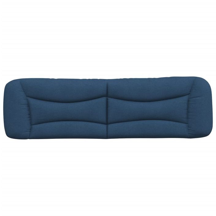 Coussin de tête de lit bleu 180 cm tissu - Photo n°5