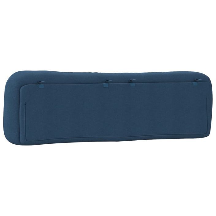 Coussin de tête de lit bleu 180 cm tissu - Photo n°7