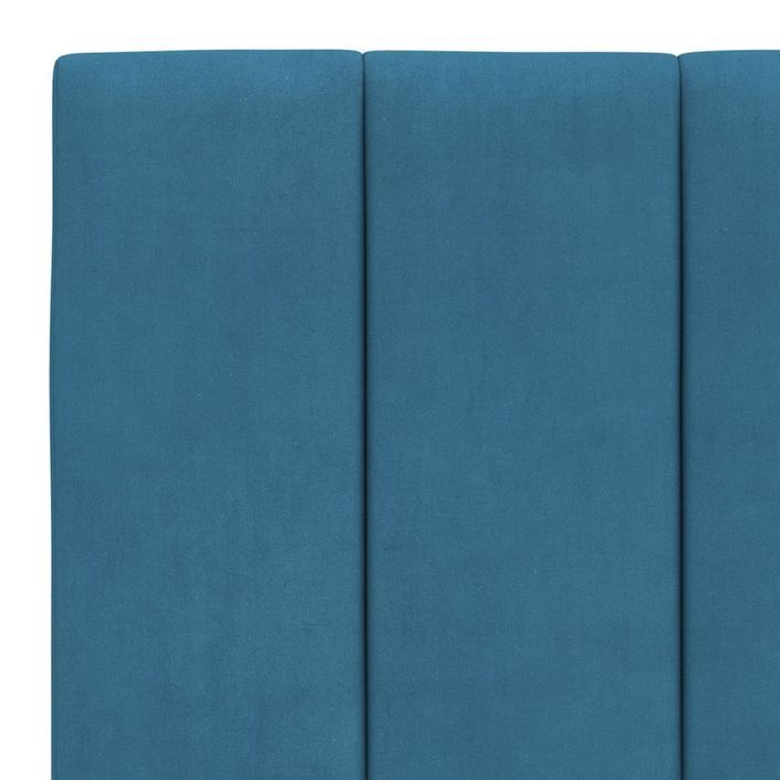 Coussin de tête de lit bleu 180 cm velours - Photo n°8