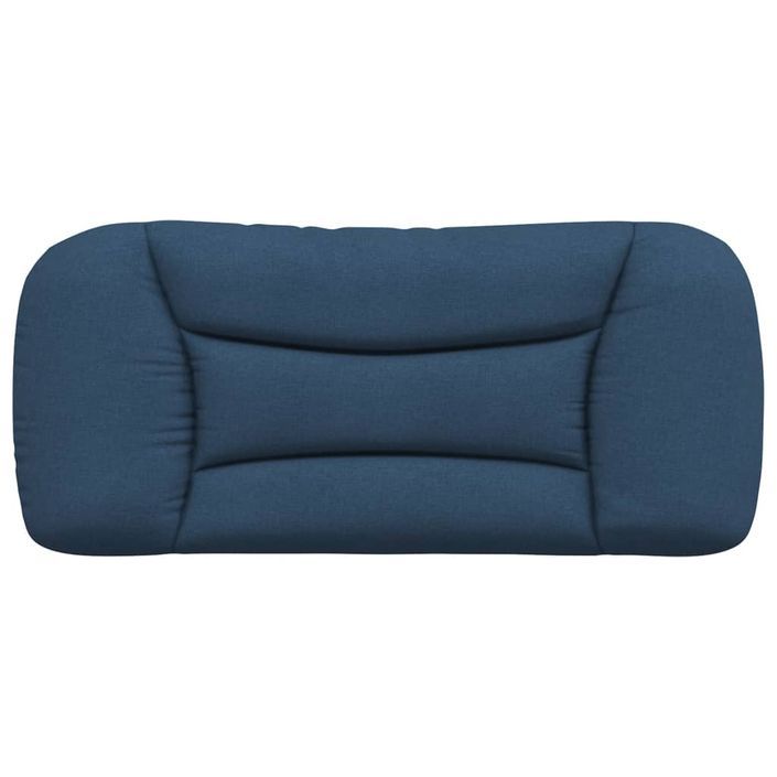 Coussin de tête de lit bleu 80 cm tissu - Photo n°5
