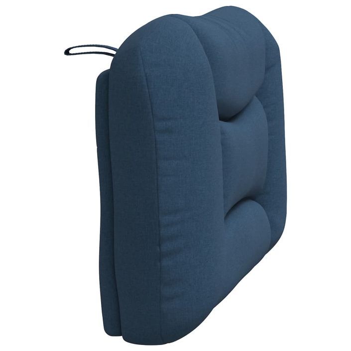 Coussin de tête de lit bleu 80 cm tissu - Photo n°6