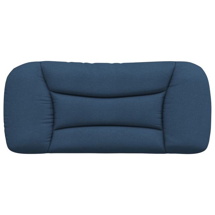 Coussin de tête de lit bleu 90 cm tissu - Photo n°5