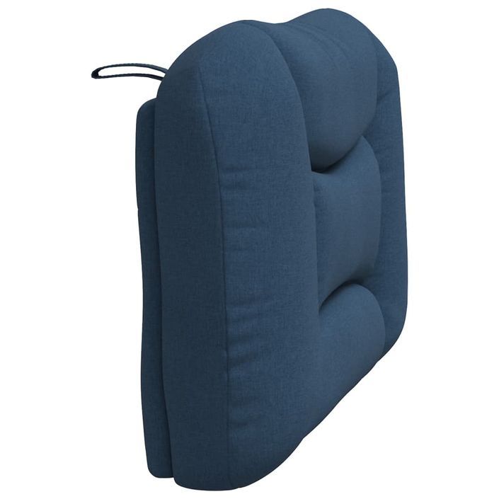 Coussin de tête de lit bleu 90 cm tissu - Photo n°6
