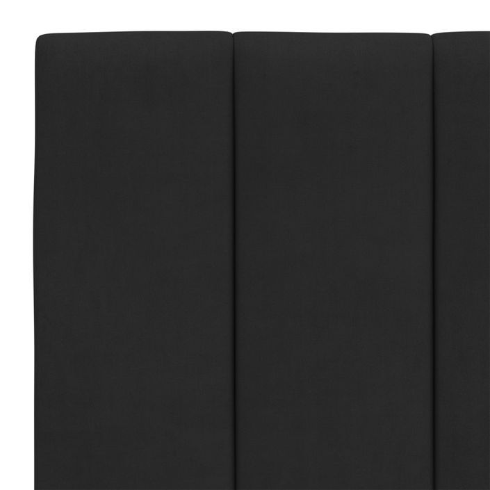 Coussin de tête de lit noir 120 cm velours - Photo n°8