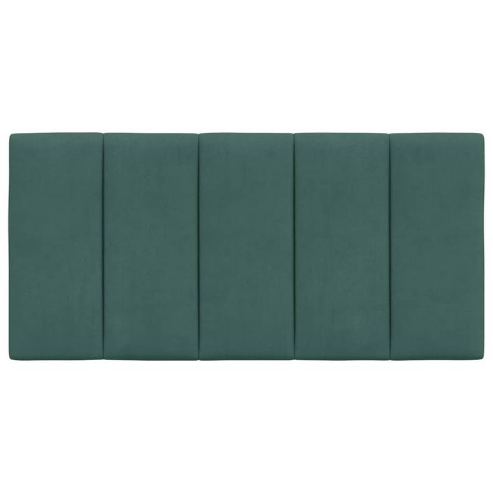 Coussin de tête de lit vert foncé 100 cm velours - Photo n°5