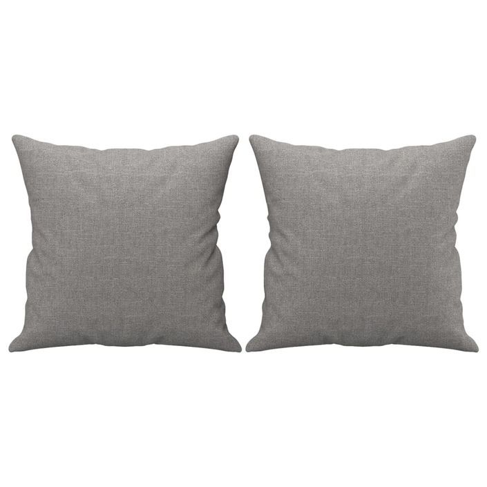 Coussins décoratifs 2 pcs Gris clair 40x40 cm Tissu - Photo n°2