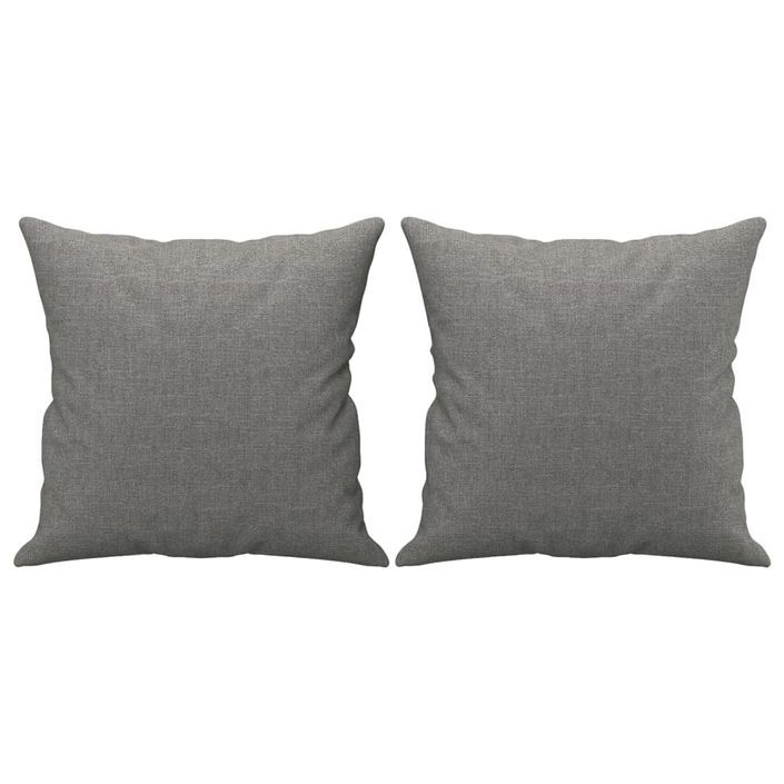 Coussins décoratifs 2 pcs Gris foncé 40x40 cm Tissu - Photo n°2