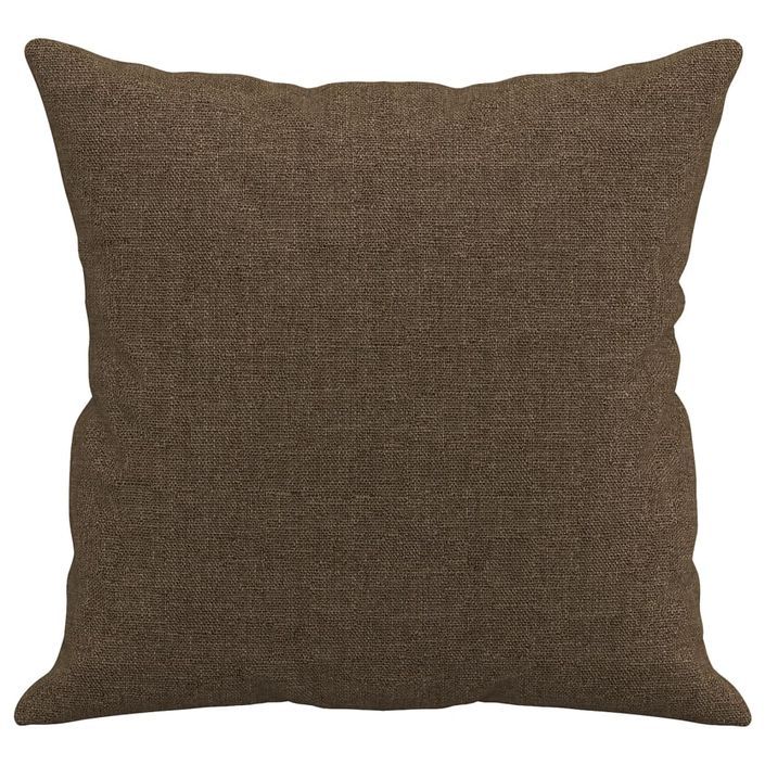 Coussins décoratifs 2 pcs Marron 40x40 cm Tissu - Photo n°4