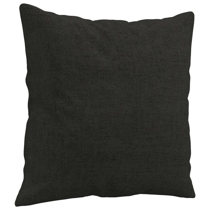 Coussins décoratifs 2 pcs Noir 40x40 cm Tissu - Photo n°3