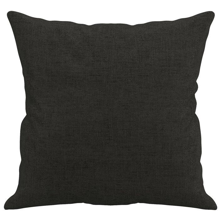 Coussins décoratifs 2 pcs Noir 40x40 cm Tissu - Photo n°4