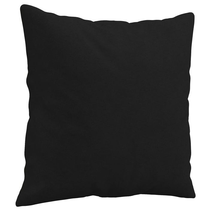 Coussins décoratifs 2 pcs Noir 40x40 cm Tissu microfibre - Photo n°3