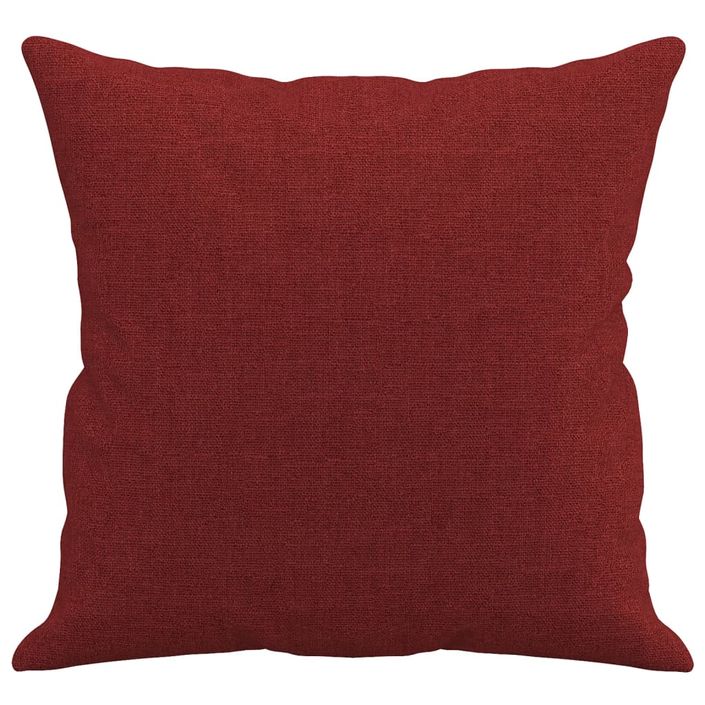 Coussins décoratifs 2 pcs Rouge bordeaux 40x40 cm Tissu - Photo n°4