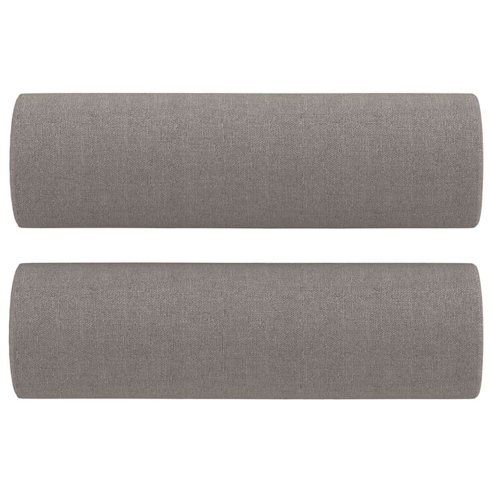 Coussins décoratifs 2 pcs Taupe Ø15x50 cm Tissu - Photo n°2