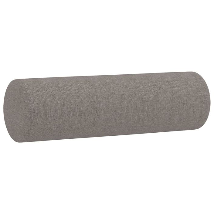 Coussins décoratifs 2 pcs Taupe Ø15x50 cm Tissu - Photo n°3