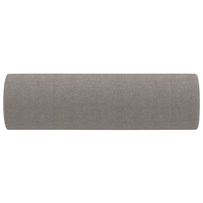 Coussins décoratifs 2 pcs Taupe Ø15x50 cm Tissu - Photo n°4