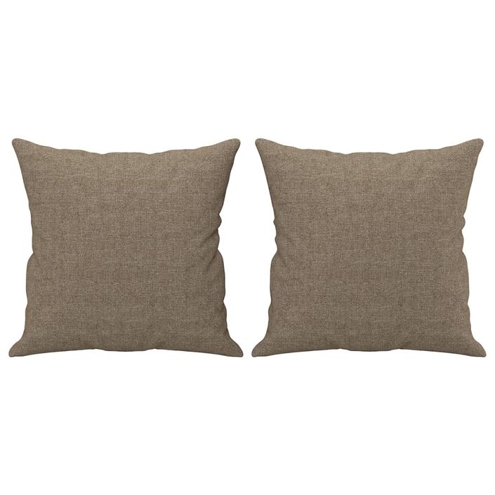 Coussins décoratifs 2 pcs Taupe 40x40 cm Tissu - Photo n°2