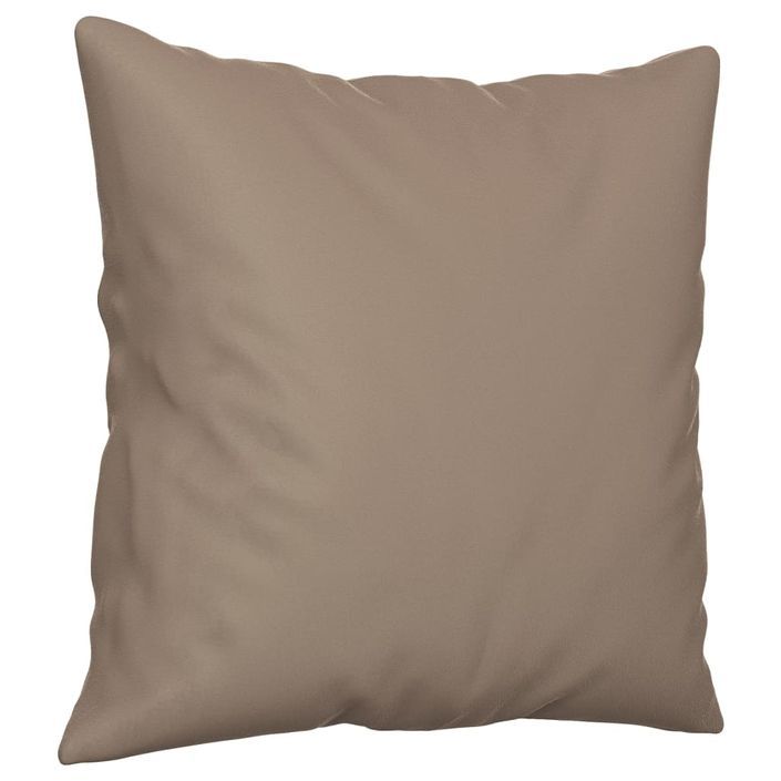 Coussins décoratifs 2 pcs Taupe 40x40 cm Tissu microfibre - Photo n°3