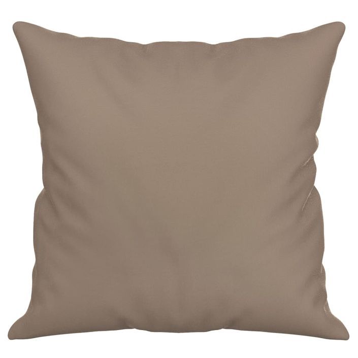 Coussins décoratifs 2 pcs Taupe 40x40 cm Tissu microfibre - Photo n°4