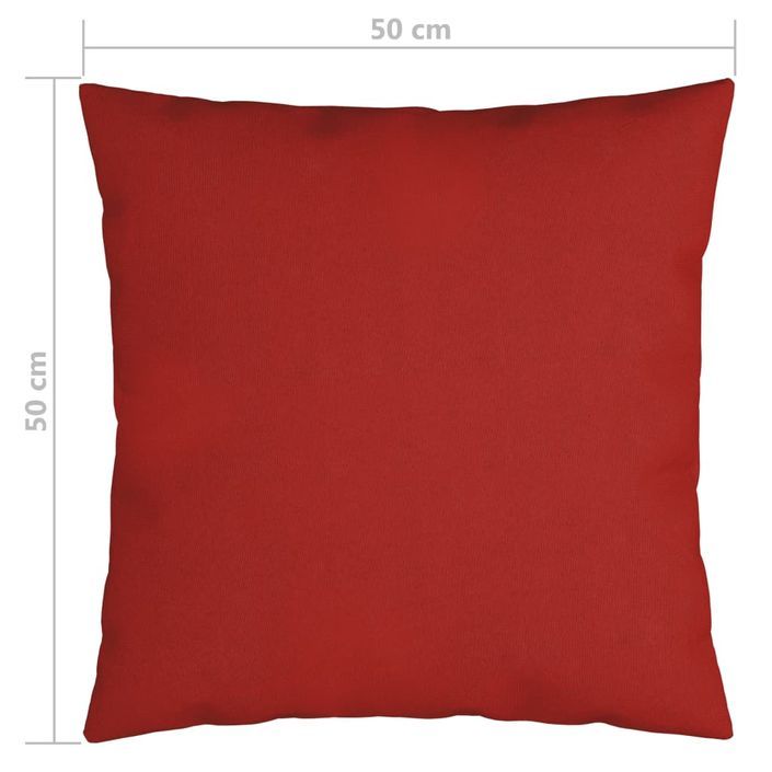 Coussins décoratifs 4 pcs rouge 50x50 cm tissu - Photo n°6