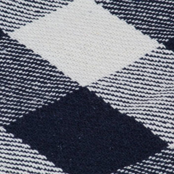 Couverture Coton Carreaux 220 x 250 cm cm Bleu marine - Photo n°2