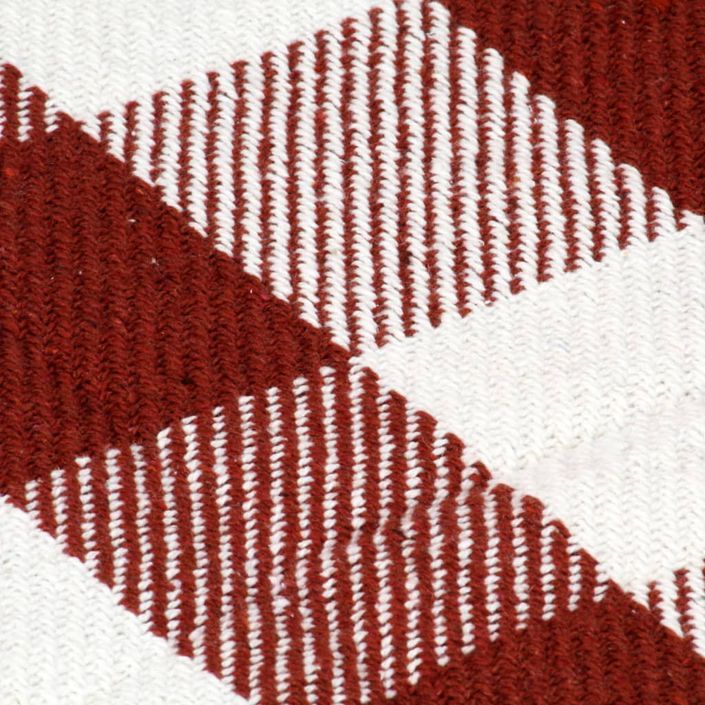 Couverture Coton Carreaux 220 x 250 cm Rouge délavé - Photo n°3