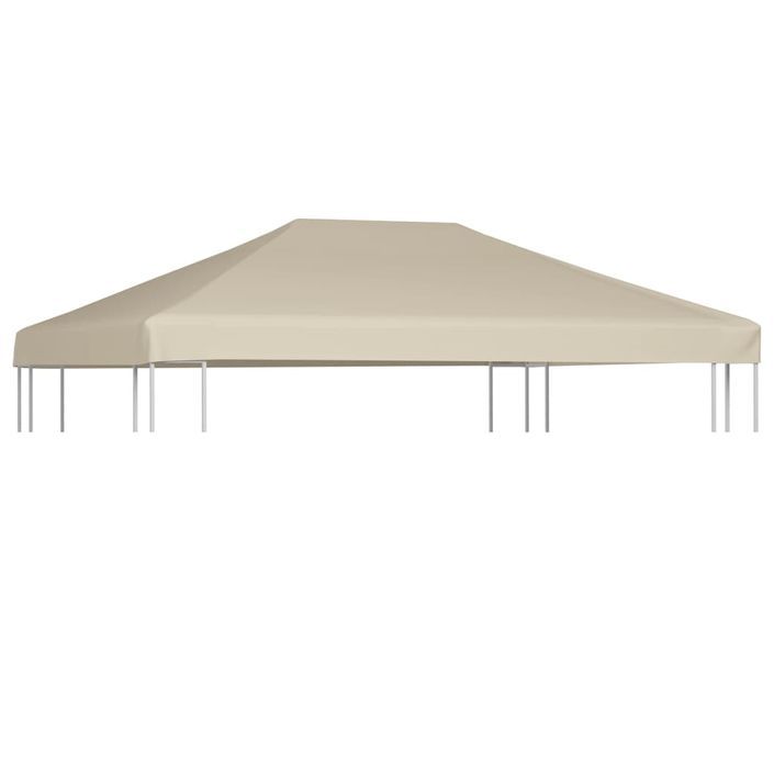 Couverture de dessus de belvédère 310 g / m² 4x3 m Beige - Photo n°1