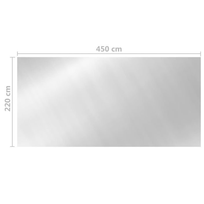 Couverture de piscine Argenté 450x220 cm PE - Photo n°5