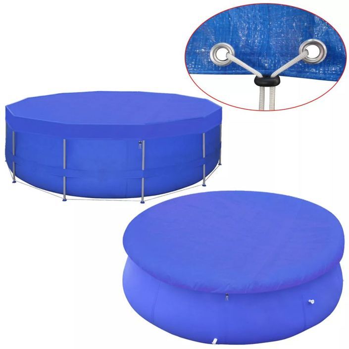 Couverture de piscine PE Ronde 540 cm 90 g/m² - Photo n°1