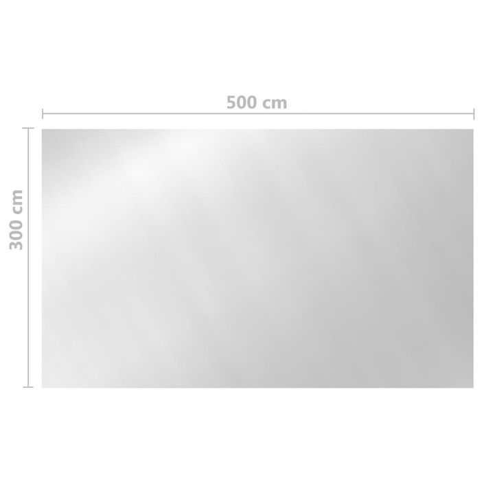 Couverture de piscine rectangulaire 500x300 cm PE Argenté - Photo n°5