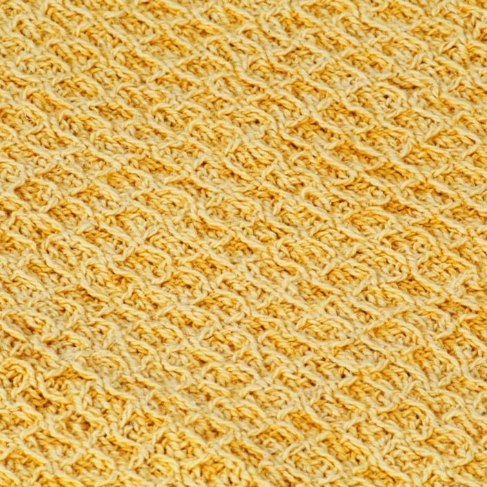 Couverture en coton 125 x 150 cm Jaune moutarde - Photo n°2