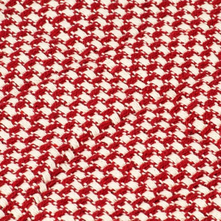 Couverture en coton 125 x 150 cm Rouge - Photo n°3