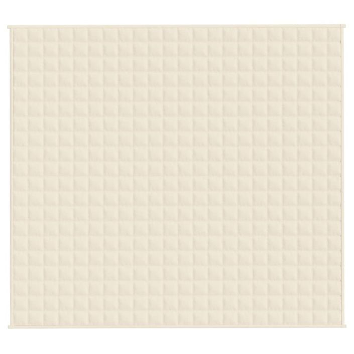 Couverture lestée Crème clair 200x225 cm 13 kg Tissu - Photo n°3