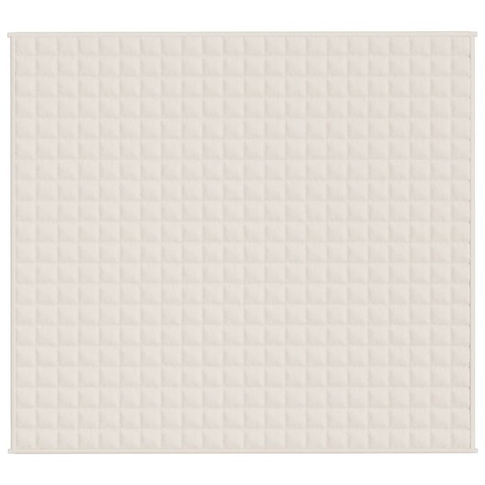 Couverture lestée Crème clair 200x225 cm 9 kg Tissu - Photo n°3