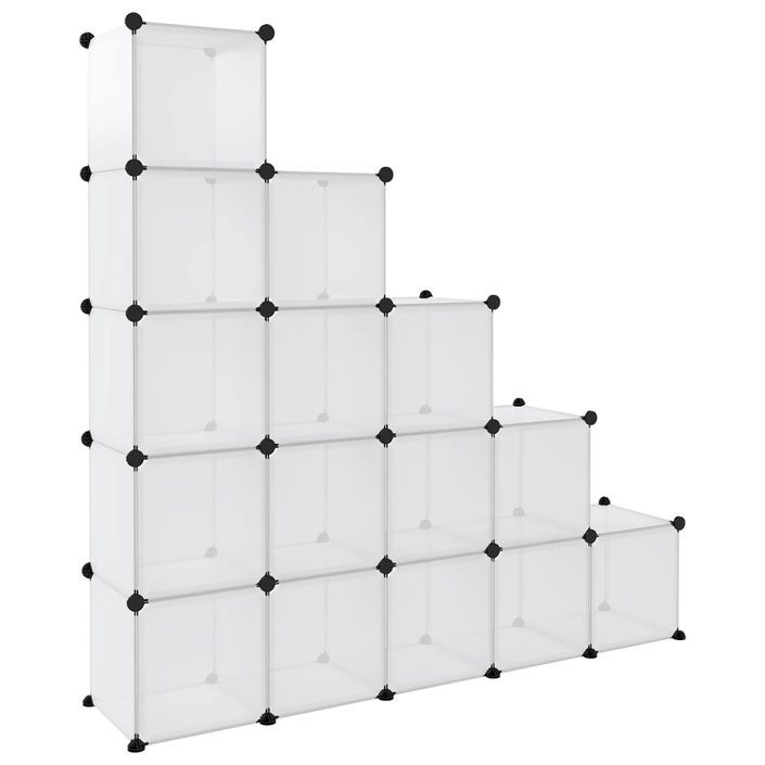 Cubes de rangement 15 pcs Transparent PP - Photo n°5