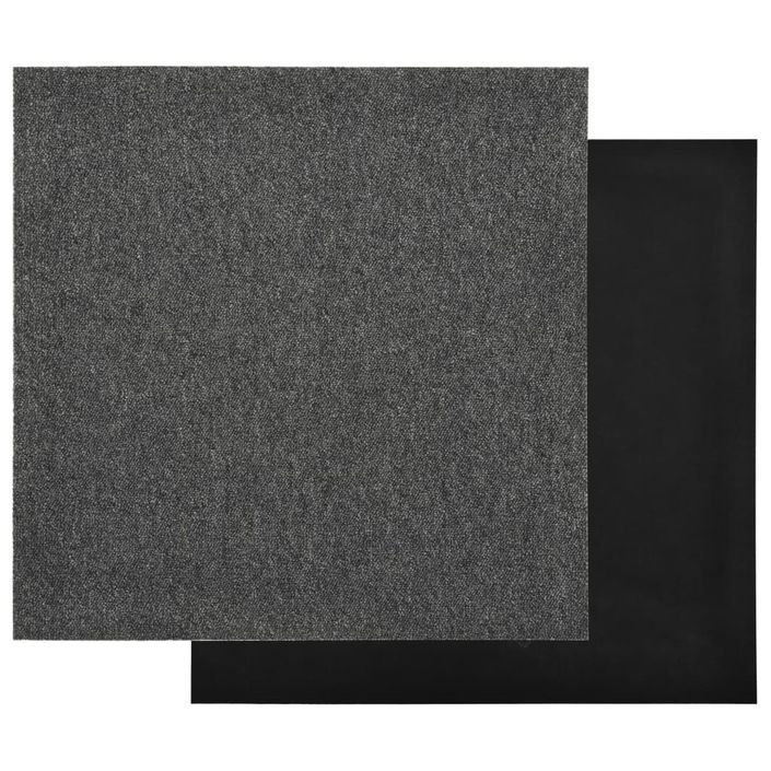 Dalles de tapis de sol 20 pcs 5 m² 50x50 cm Anthracite - Photo n°4