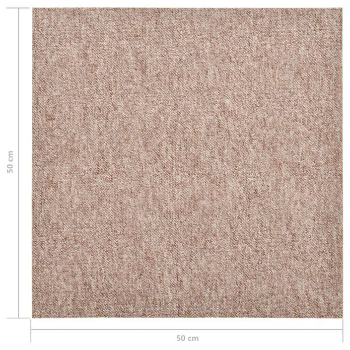 Dalles de tapis de sol 20 pcs 5 m² 50x50 cm Beige - Photo n°7