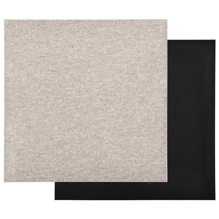 Dalles de tapis de sol 20 pcs 5 m² 50x50 cm Beige clair - Photo n°4