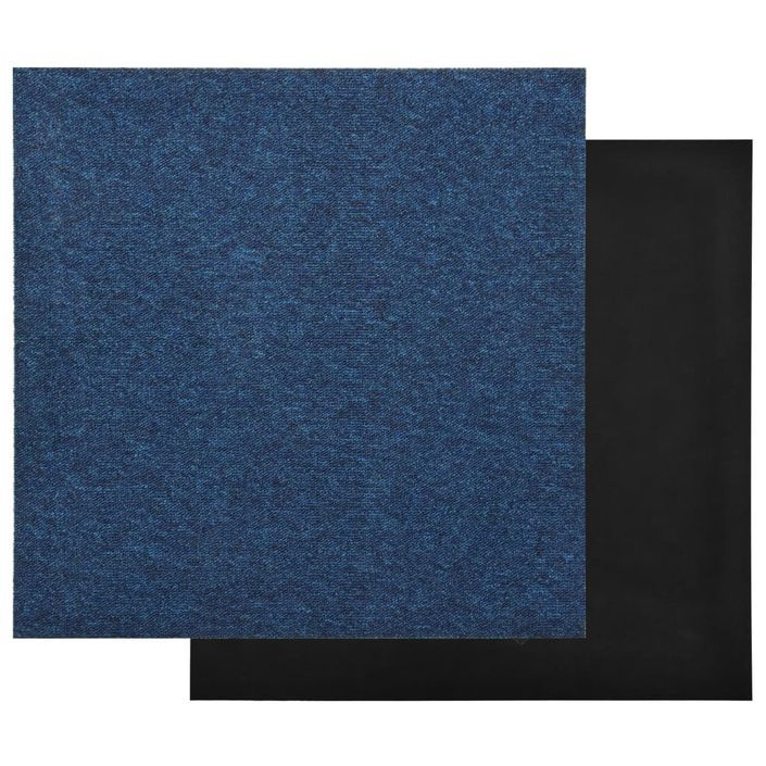 Dalles de tapis de sol 20 pcs 5 m² 50x50 cm Bleu foncé - Photo n°4