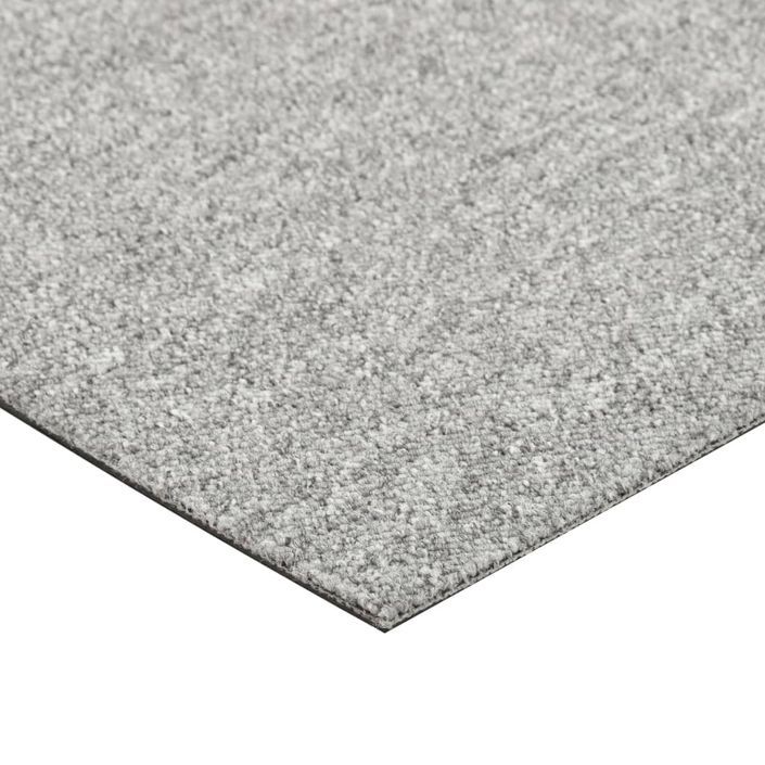 Dalles de tapis de sol 20 pcs 5 m² 50x50 cm Gris clair - Photo n°6