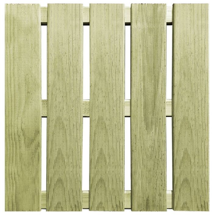 Dalles de terrasse 12 pcs 50x50 cm Bois Vert - Photo n°3