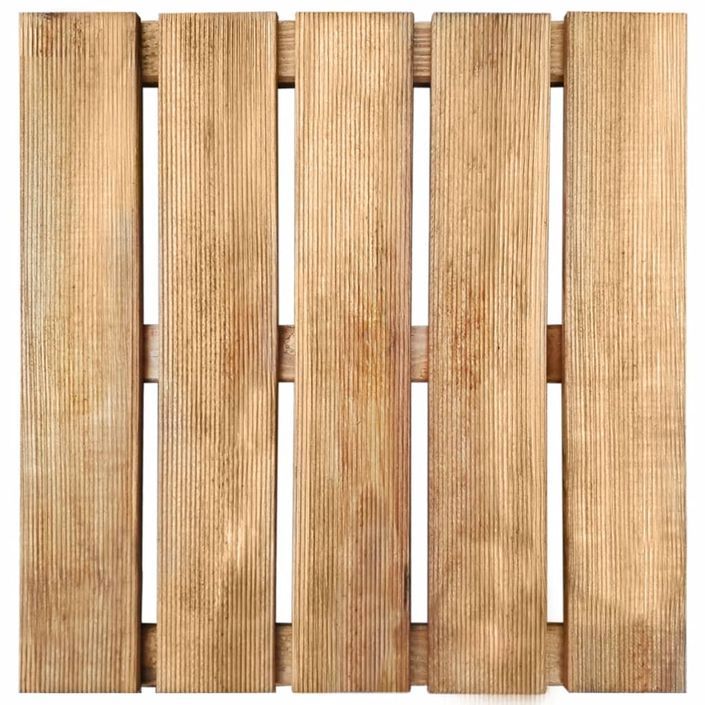 Dalles de terrasse 30 pcs 50x50 cm Bois Marron - Photo n°2