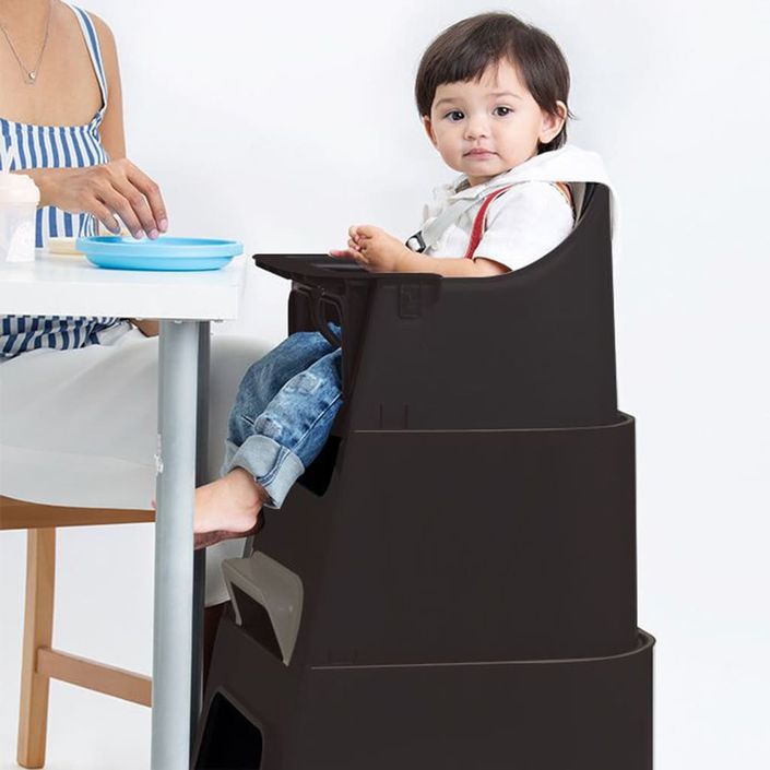 DERYAN Chaise haute pour enfants 5 en 1 Quuby Noir - Photo n°4