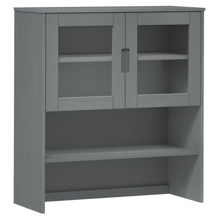 Dessus de buffet MOLDE Gris 90x35x100 cm Bois massif de pin - Photo n°1