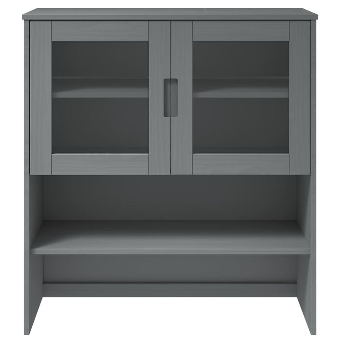 Dessus de buffet MOLDE Gris 90x35x100 cm Bois massif de pin - Photo n°4