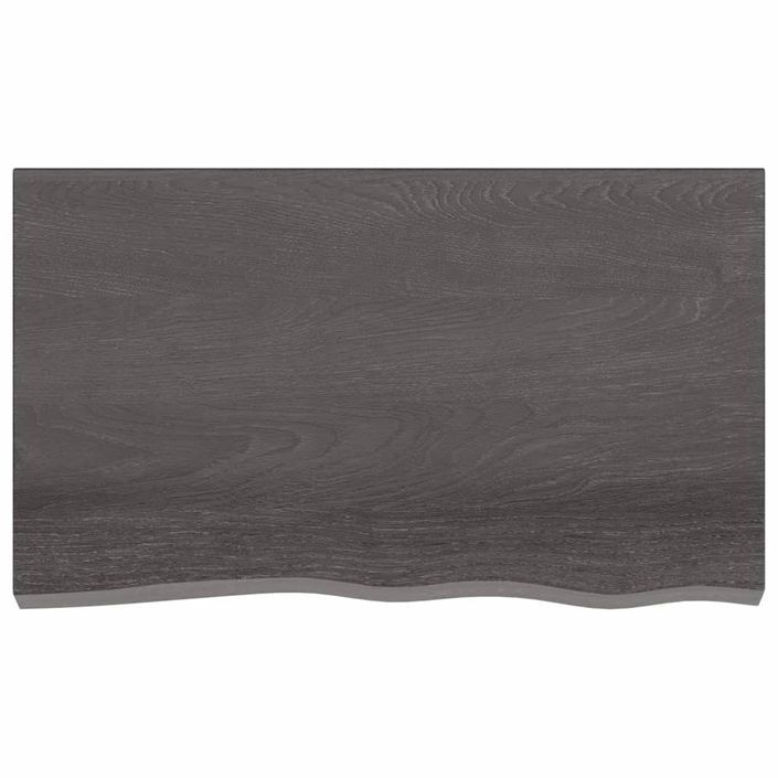 Dessus de bureau gris foncé 100x60x2 cm bois chêne traité - Photo n°3