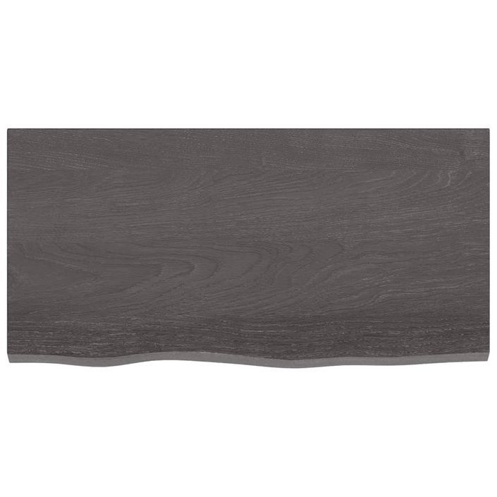 Dessus de bureau gris foncé 80x40x2 cm bois chêne traité - Photo n°3