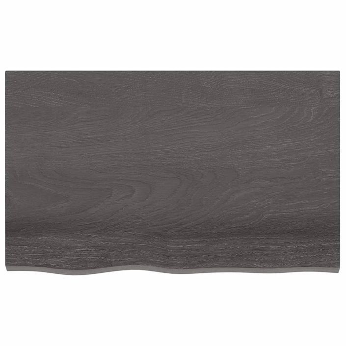 Dessus de bureau gris foncé 80x50x2 cm bois chêne traité - Photo n°3