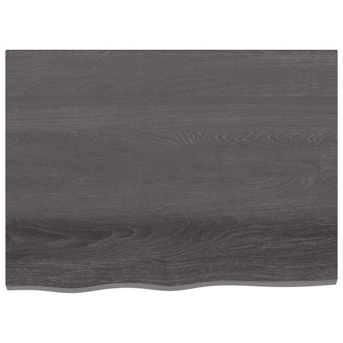 Dessus de bureau gris foncé 80x60x2 cm bois chêne traité - Photo n°3